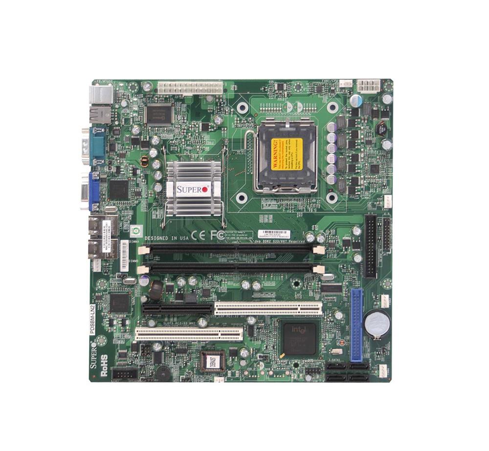 PDSBM-LN2 SuperMicro Socket LGA775 Intel 946GZ Chipset Intel Xeon 3000 Series/ Core 2 Duo/ Pentium D/ Pentium 4/ Celeron D Processors Support DDR2 2x DIMM 4x SATA 3.0Gb/s uATX Server Motherboard (Refurbished)
