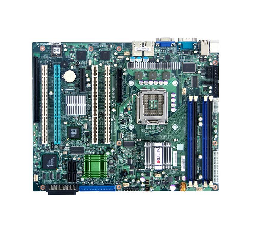 PDSM4+ SuperMicro Socket LGA 775 Intel Xeon 3010 Chipset Intel 3000/3200 Series Core 2 Duo/ Core 2 Extreme/ Pentium D/ Pentium Extreme Edition/ Pentium 4/ Celeron D Processors Support DDR2 4x DIMM 4x SATA 3.0Gb/s ATX Server Motherboard (Refurbished)