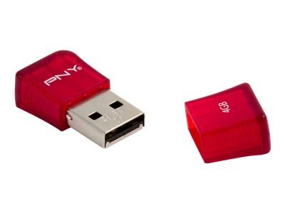 PFDU4GBSLKBLUGE PNY Micro Sleek Attache 4GB USB 2.0 Flash Drive (Blue)