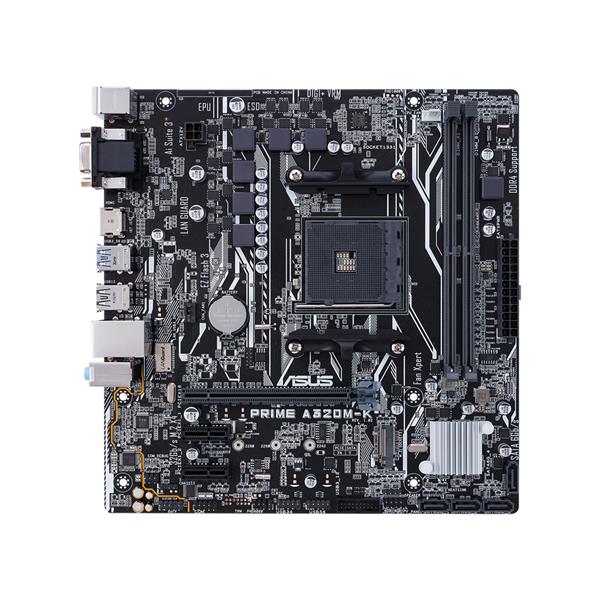 PRIME A320M-K/CSM ASUS Socket AM4 AMD A320 Chipset AMD Ryzen 1st/2nd & 3rd Generation/ AMD Athlon Processors Support DDR4 2x DIMM 4x SATA 6.0Gb/s Micro-ATX Motherboard (Refurbished)
