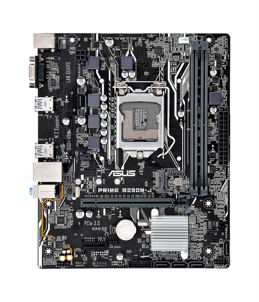 PRIME B250M-J ASUS Socket LGA 1151 Intel B250 Chipset 7th/6th Generation Core i7 / i5 / i3 / Pentium / Celeron Processors Support DDR4 2x DIMM 4x SATA 6.0Gb/s Micro-ATX Motherboard (Refurbished)