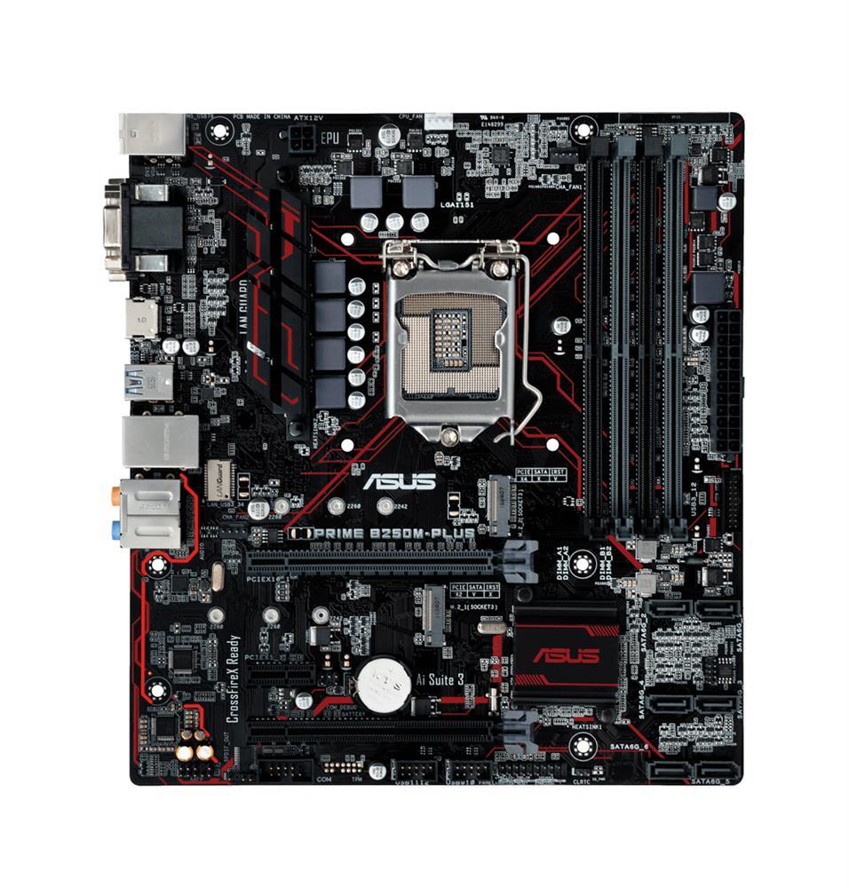 PRIME B250M-PLUS ASUS Socket LGA 1151 Intel B250 Chipset 7th/6th Generation Core i7 / i5 / i3 / Pentium / Celeron Processors Support DDR4 4x DIMM 6x SATA 6.0Gb/s Micro ATX Motherboard (Refurbished)