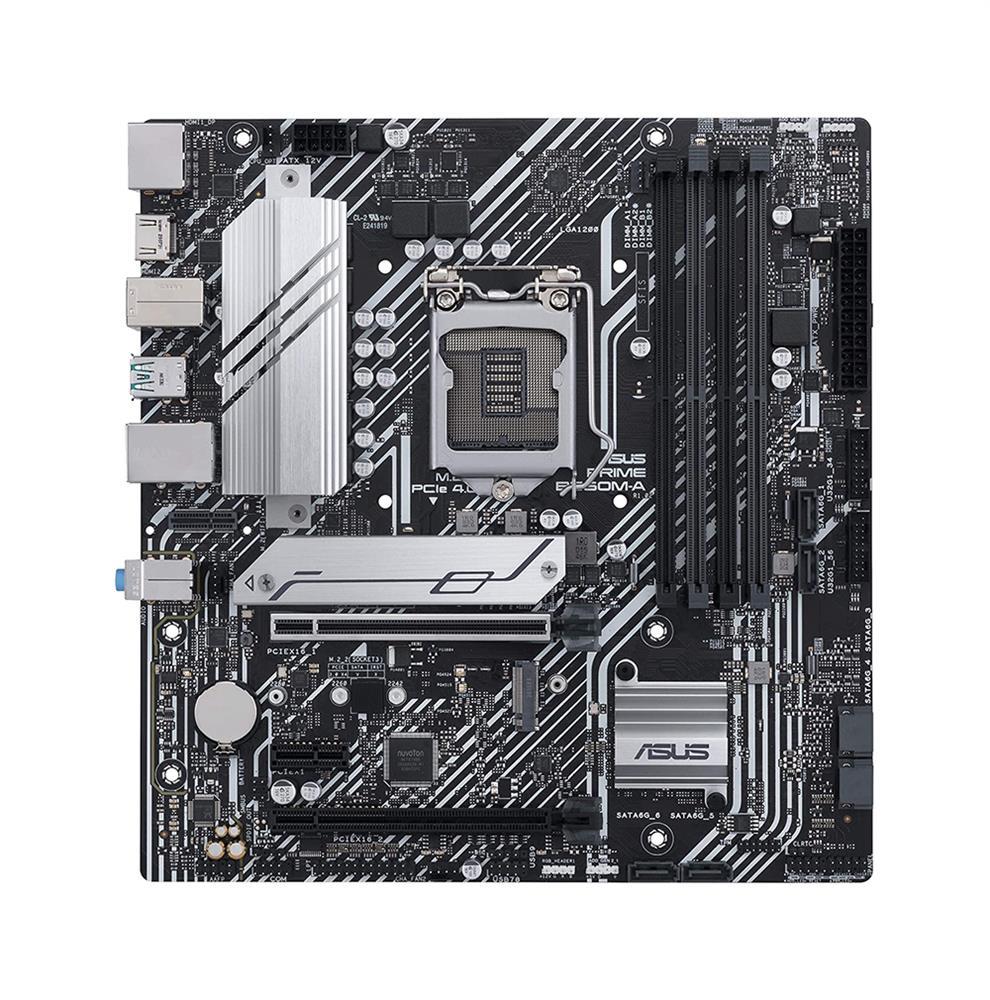PRIME B560M-A/CSM ASUS Socket LGA 1200 Intel B560 Chipset 11th Generation Intel Core/ 10th Generation Intel Core/ Pentium/ Gold/ Celeron Processors Support DDR4 4x DIMM 6x SATA 6.0Gb/s Micro-ATX Motherboard (Refurbished)