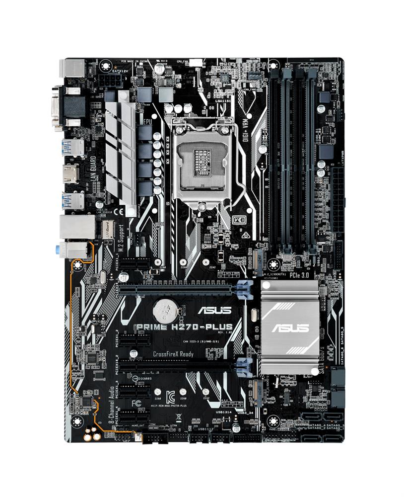 PRIME H270-PLUS/CSM ASUS Socket LGA 1151 Intel H270 Chipset Xeon 7th/6th Generation Core i7 / i5 / i3 / Pentium / Celeron Processors Support DDR4 4x DIMM 6x SATA 6.0Gb/s ATX Motherboard (Refurbished)