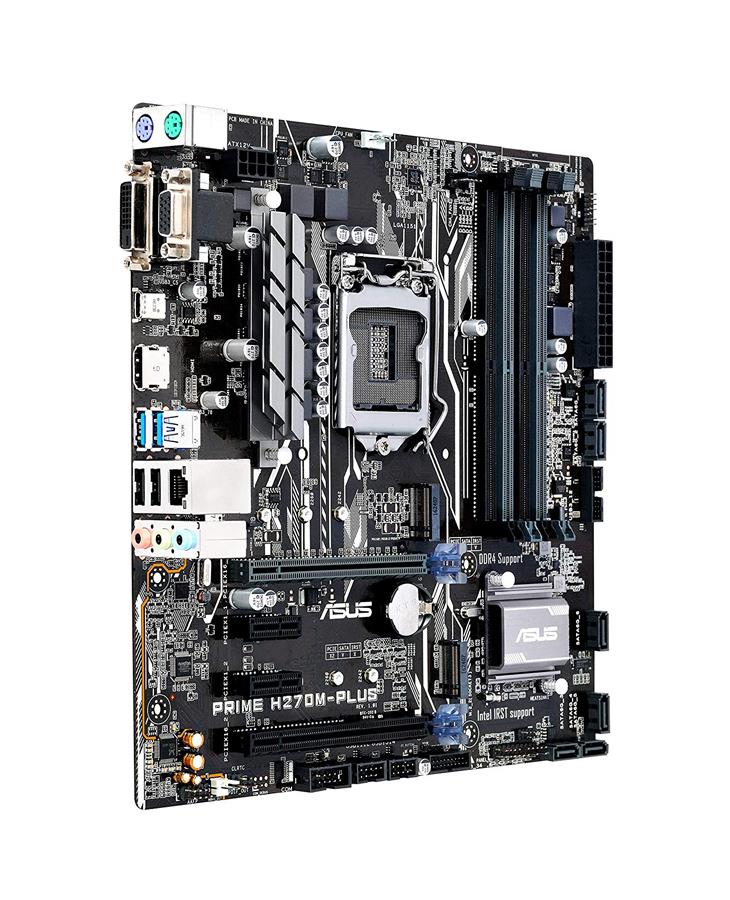 PRIME H270M-PLUS ASUS Socket LGA 1151 Intel H270 Chipset 7th/6th Generation Core i7 / i5 / i3 / Pentium / Celeron Processors Support DDR4 4x DIMM 4x SATA 6.0Gb/s Micro-ATX Motherboard (Refurbished)