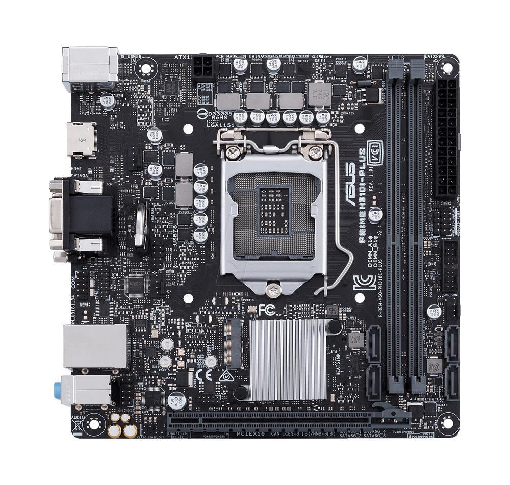 PRIME H310I-PLUS/CSM ASUS Socket LGA 1151 Intel H310 Chipset 8th Generation Core i7 / i5 / i3 / Pentium / Celeron Processors Support DDR4 2x DIMM 4x SATA 6.0Gb/s Mini-ITX Motherboard (Refurbished)