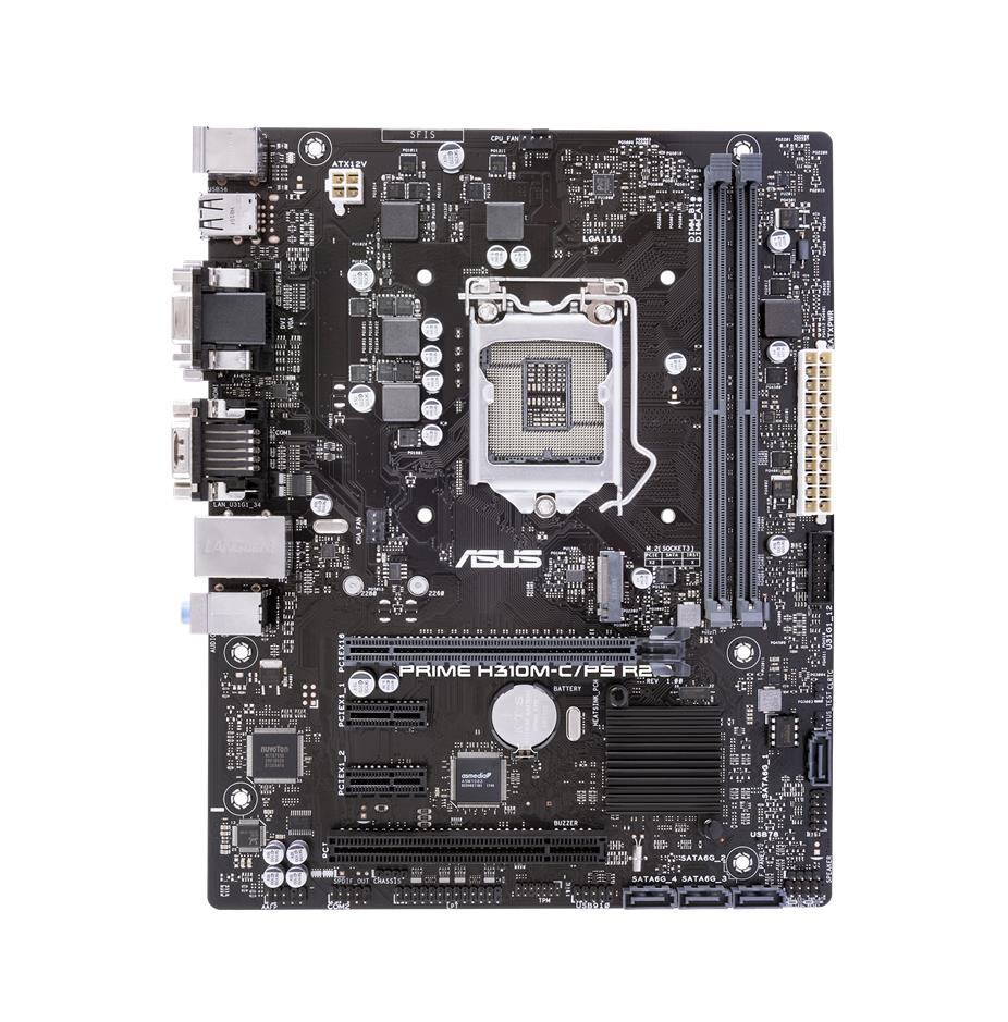PRIME H310M-C/PS R2.0 ASUS Socket LGA 1151 Intel H310 Chipset 9th / 8th Gen Intel Core / Pentium Gold / Celeron Processors Support DDR4 2x DIMM 4x SATA 6.0Gb/s uATX Motherboard (Refurbished)