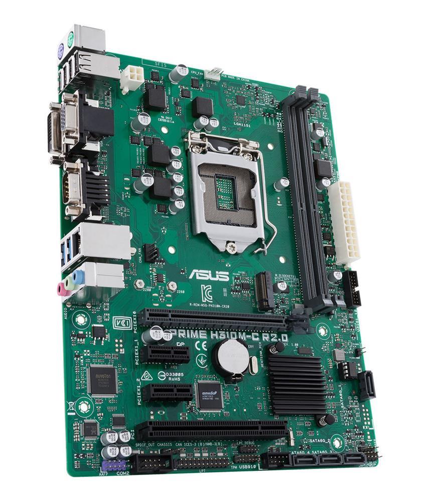 PRIME H310M-C R2.0 ASUS Socket LGA 1151 Intel H310 Chipset 8th Generation Core i7 / i5 / i3 / Pentium / Celeron Processors Support DDR4 2x DIMM 4x SATA 6.0Gb/s Micro-ATX Motherboard (Refurbished)