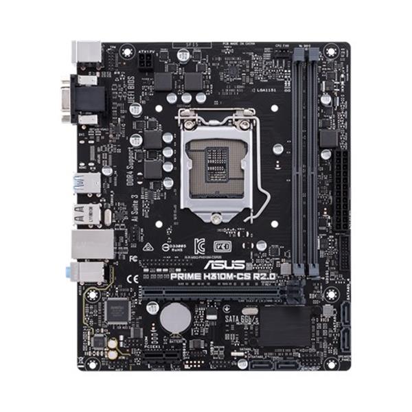 PRIME H310M-CS R2.0 ASUS Socket LGA 1151 Intel H310 Chipset 8th Generation Core i7 / i5 / i3 / Pentium / Celeron Processors Support DDR4 2x DIMM 4x SATA 6.0Gb/s Micro-ATX Motherboard (Refurbished)