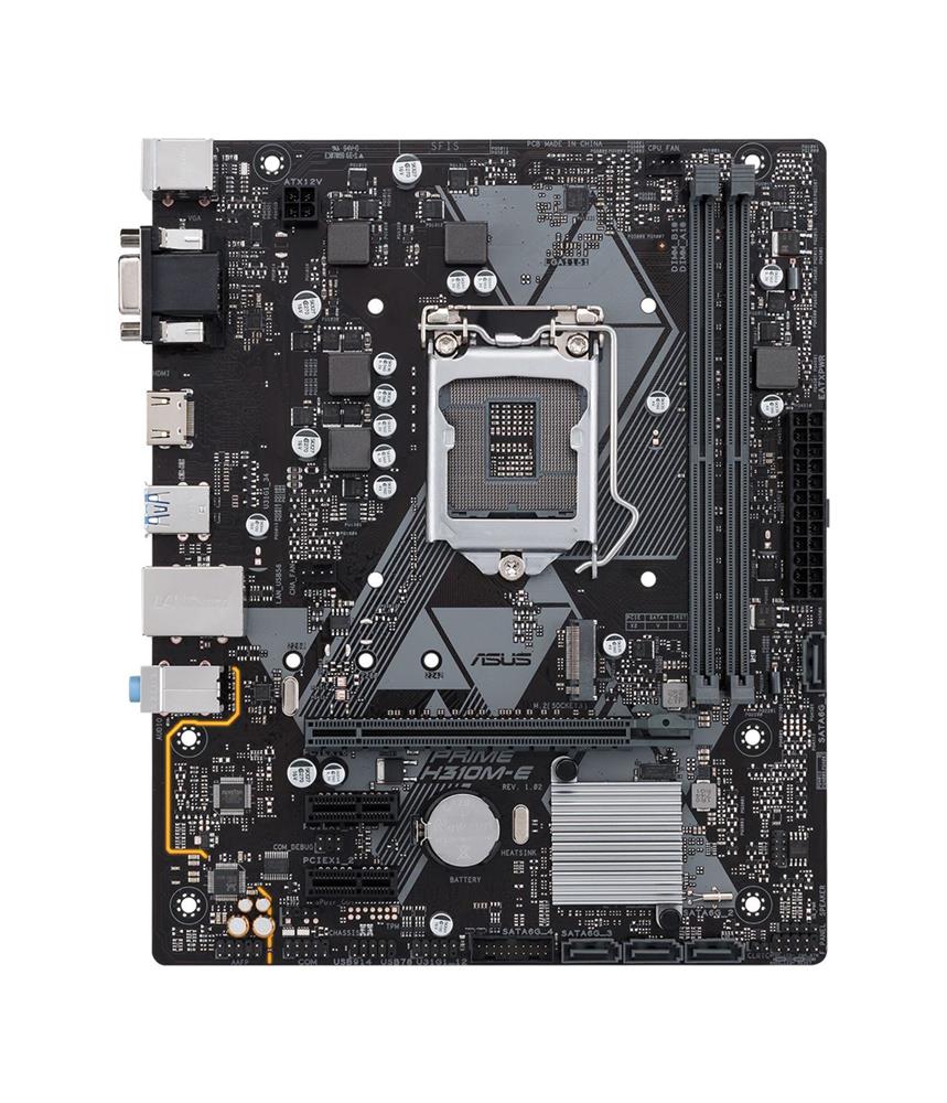 PRIME H310M-E ASUS Socket LGA 1151 Intel H310 Chipset 8th Generation Core i7 / i5 / i3 / Pentium / Celeron Processors Support DDR4 2x DIMM 4x SATA 6.0Gb/s Micro-ATX Motherboard (Refurbished)