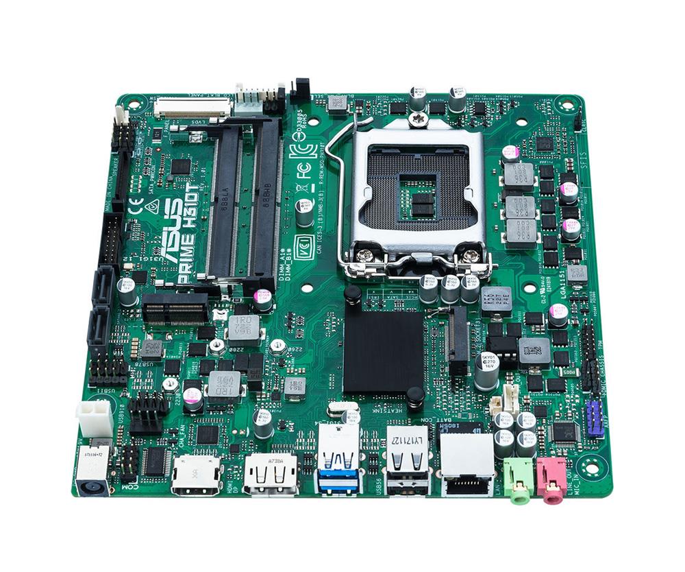PRIME H310T/CSM ASUS Socket LGA 1151 Intel H310 Chipset 8th Generation Core i7 / i5 / i3 / Pentium / Celeron Processors Support DDR4 2x DIMM 2x SATA 6.0Gb/s Thin Mini-ITX Motherboard (Refurbished)