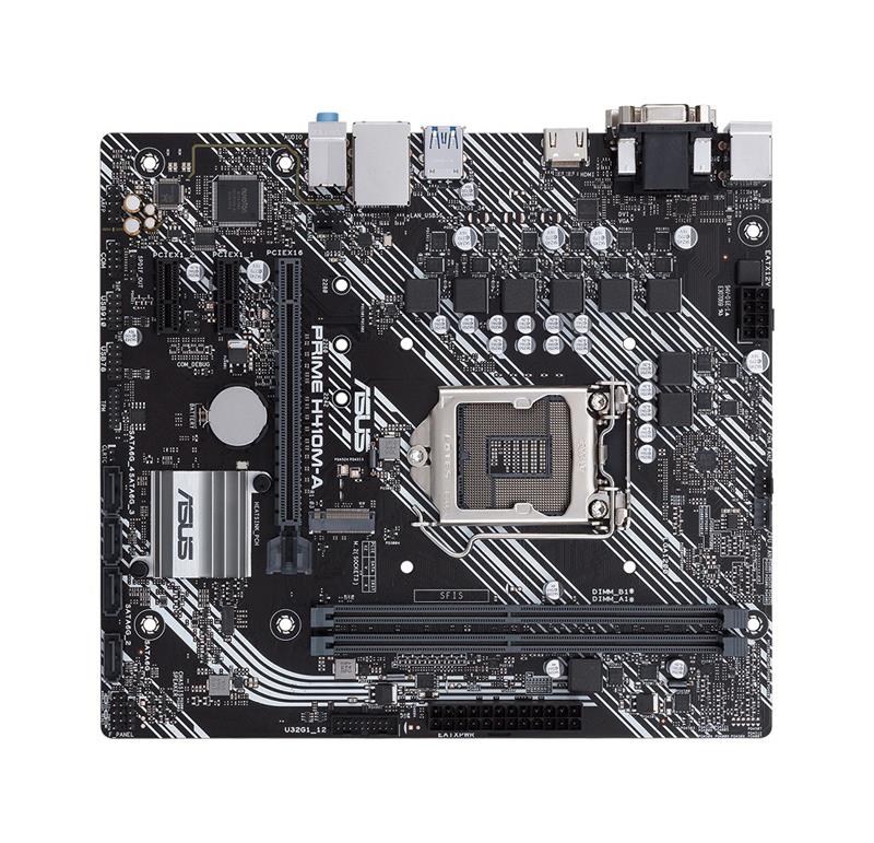PRIME H410M-A ASUS Socket LGA 1200 Intel H410 Chipset 10th Generation Intel Core/ Pentium/ Gold/ Celeron Processors Support DDR4 2x DIMM 4x SATA 6.0Gb/s Micro-ATX Motherboard (Refurbished)