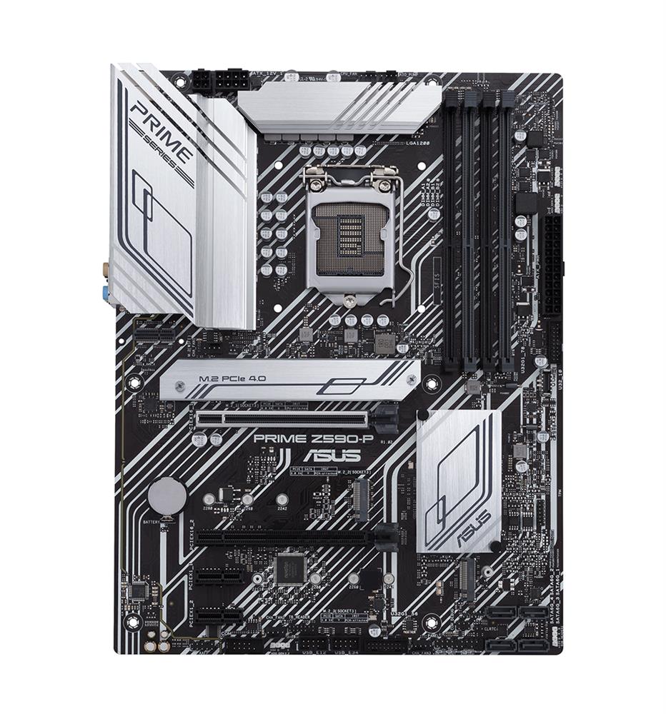 PRIME Z590-P ASUS Socket LGA 1200 Intel Z590 Chipset 11th Generation Intel Core 10th Generation Intel Core/ Pentium/ Gold/ Celeron Processors Support DDR4 4x DIMM 4x SATA 6.0Gb/s ATX Motherboard (Refurbished)