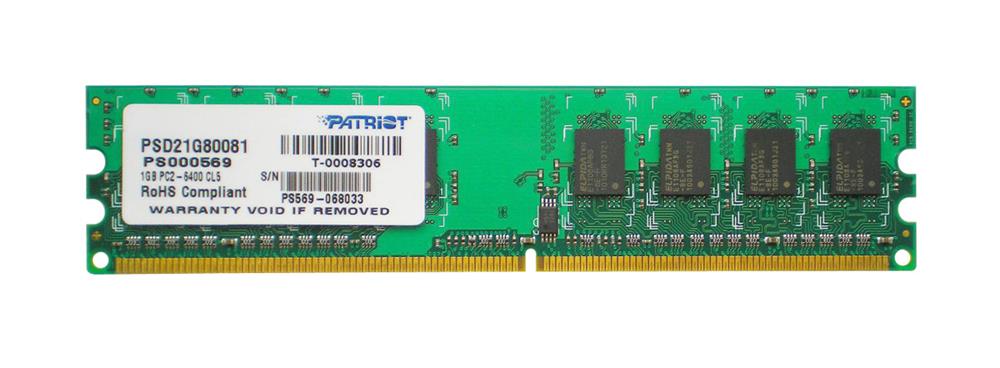 PSD21G80081 Patriot 1GB DDR2 PC6400 Memory