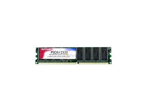 PSD512333ER Patriot Signature 512MB DDR PC2700 333MHz ECC Registered CL2.5 184-Pin DIMM Memory Module