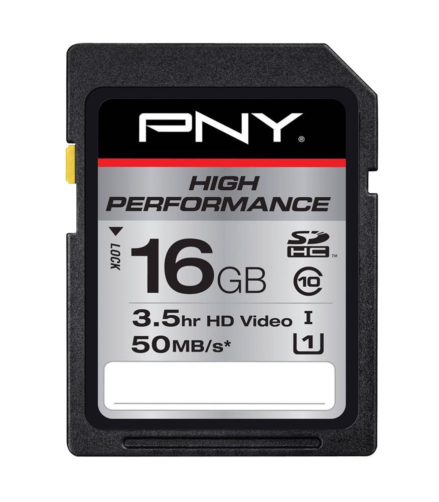 PSDH16U1HGE PNY High Performance 16GB SDHC Flash Memory Card for DSLR Cameras and HD Video