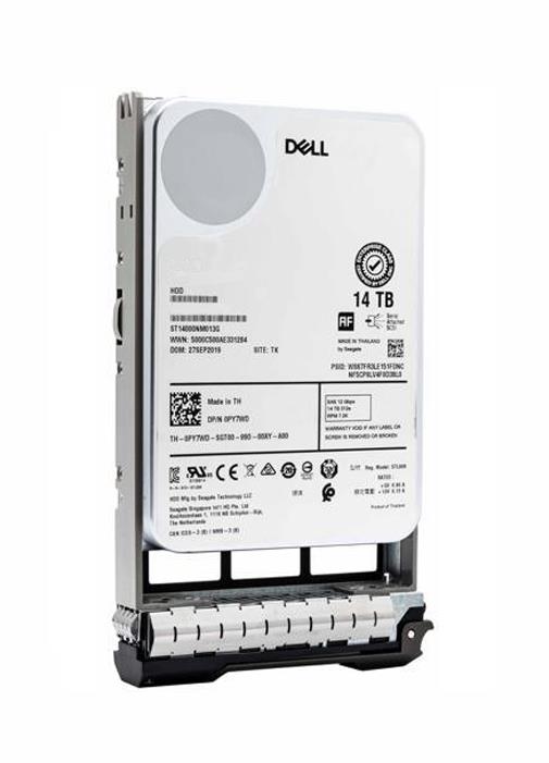 PY7WD Dell 14TB 7200RPM SAS 12Gbps 256MB Cache (512e) 3.5-inch Internal Hard Drive with Tray