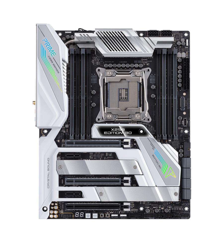Prime X299 Edition 30 ASUS Socket  2066 Intel X299 Chipset Core X-Series Processors Support DDR4 8x DIMM 8x SATA 6.0Gb/s ATX Motherboard (Refurbished)