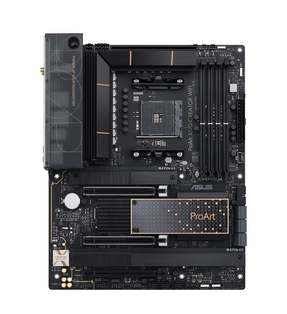 ProArt X570-CREATOR WIFI ASUS Socket AM4 AMD X570 Chipset AMD Ryzen 5000/5000 G-Series, 4000 G-Series/ 3000/3000 G-Series, 2000/2000 G-Series Processors Support DDR4 4x DIMM 6x SATA 6.0Gb/s ATX Motherboard (Refurbished)