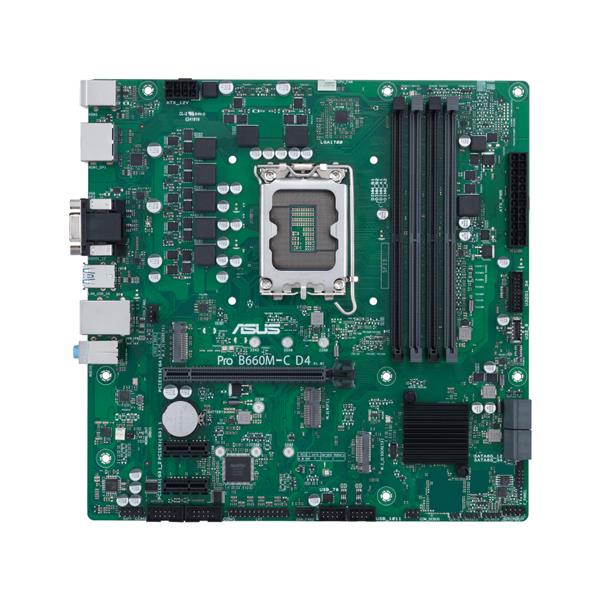 Pro B660M-C D4-CSM ASUS Socket LGA 1700 Intel B660 Chipset 12th Generation Core/ Pentium Gold/ Celeron Processors Support DDR4 4x DIMM 4x SATA 6.0Gb/s Micro-ATX Motherboard (Refurbished)