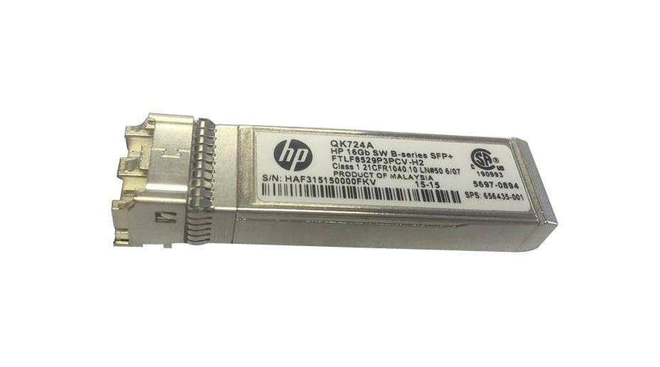 QK724A HP B-Series 16Gbps Fibre Channel Multi-mode Fiber 100m 850nm Duplex LC Connector SFP+ Transceiver Module for SN6000B Switch