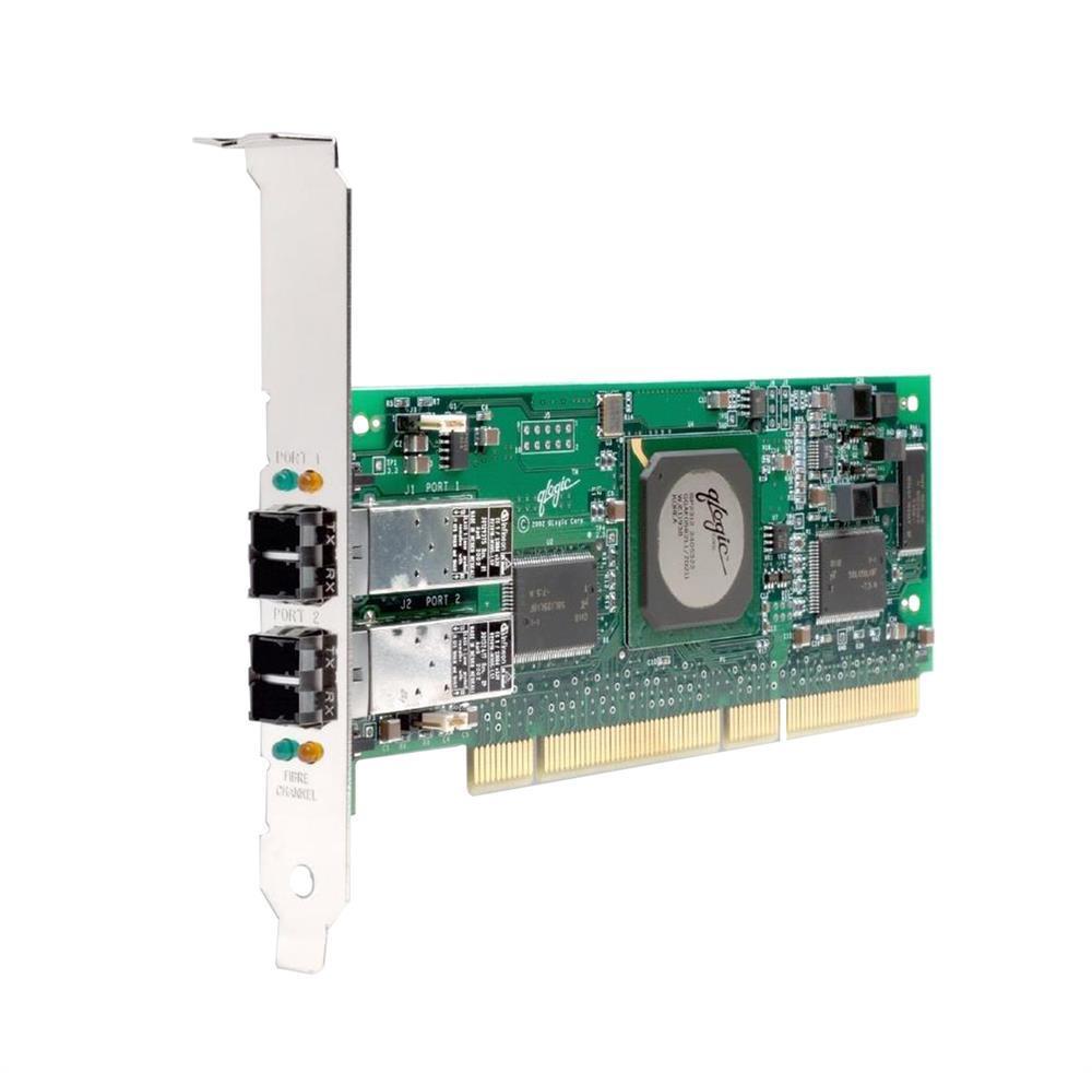QLA2342-HDS Qlogic QLA2342 Dual-Ports LC 2Gbps Fibre Channel PCI-X Host Bus Network Adapter