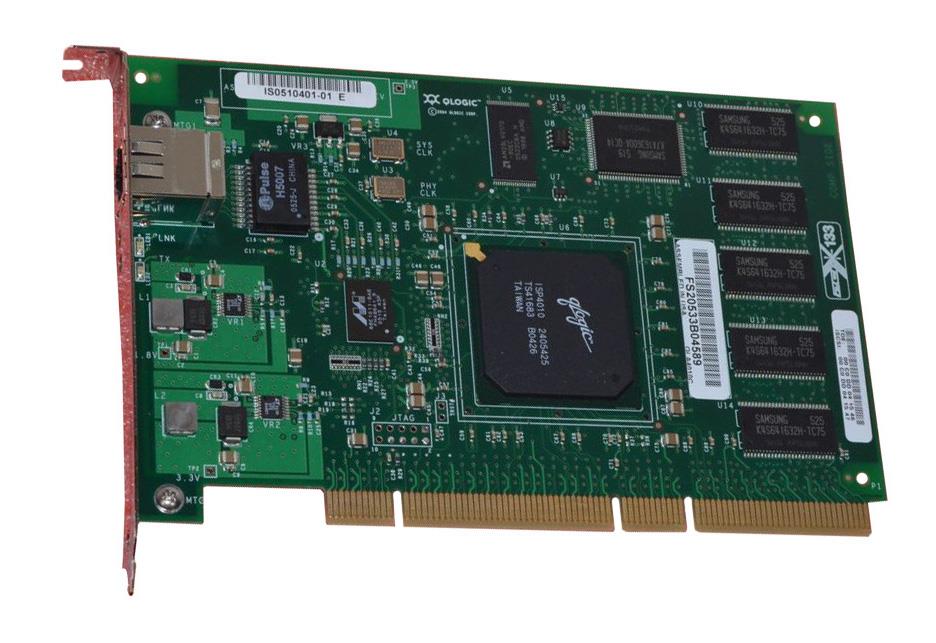 QLA4010C QLogic Single-Port 1Gbps ISCSI 133MHx 64-Bit PCI Express Copper HBA Card