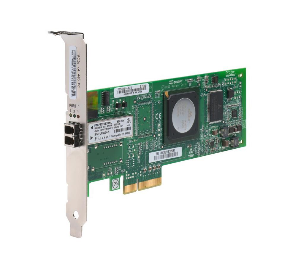 QLE2460-DEL-SP Dell Single-Port LC 4Gbps Fibre Channel PCI Express 1.0 x4 Host Bus Network Adapter for QLogic Compatible
