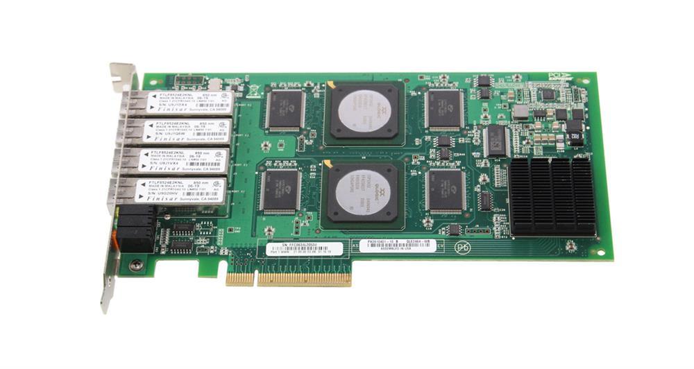 QLE2464-E QLogic StorageWorks Quad-Ports 4Gbps Fibre Channel PCI Express x8 Host Bus Network Adapter