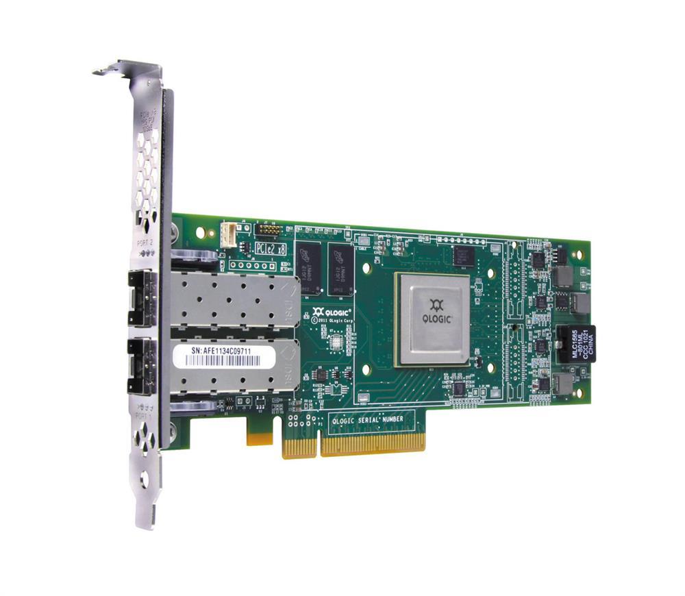 QLE8152-CU-E-SP Qlogic 8100 Series Dual-Ports 10Gbps Gigabit Ethernet PCI Express 2.0 x8 Host Bus Network Adapter for HP Compatible