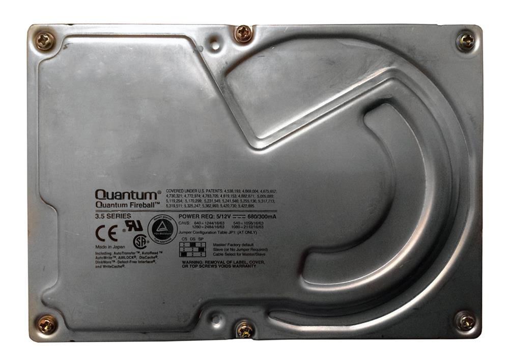 QM31280A Quantum Fireball 1.2GB 5400RPM ATA/IDE 128KB Cache 3.5-inch Internal Hard Drive