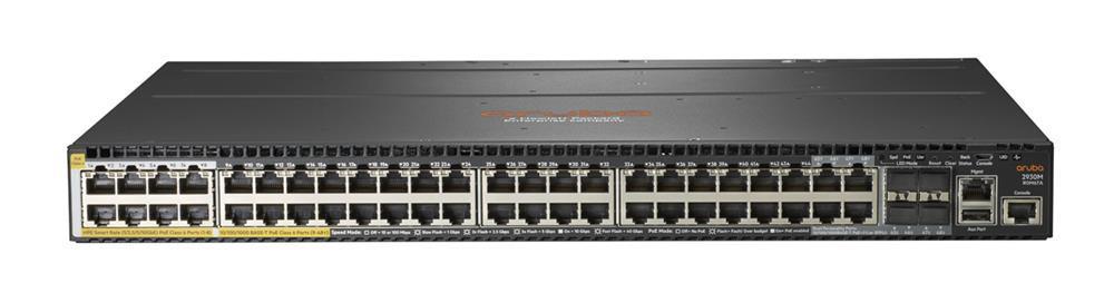 R0M67-61001 HP Aruba 2930f 48-Ports 4SFP+ 10/100/1000Base-T PoE+ Manageable Layer 3 Rack-mountable Gigabit Ethernet Switch (Refurbished)