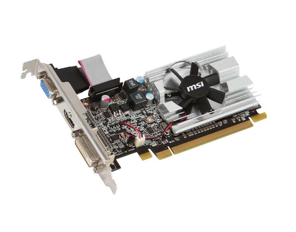 R6450-MD1GD3/LP-B2 MSI Radeon HD6450 1GB DDR3 64-Bit PCI Express x16 2.1 Video Graphics Card