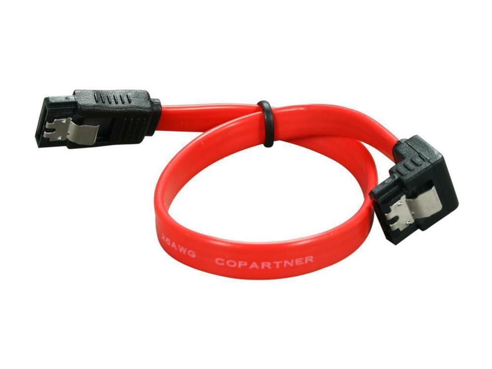 RCA-RU-10-SA3-90-RD Rosewill 10" Red Flat SATA III Cable with Locking Latch
