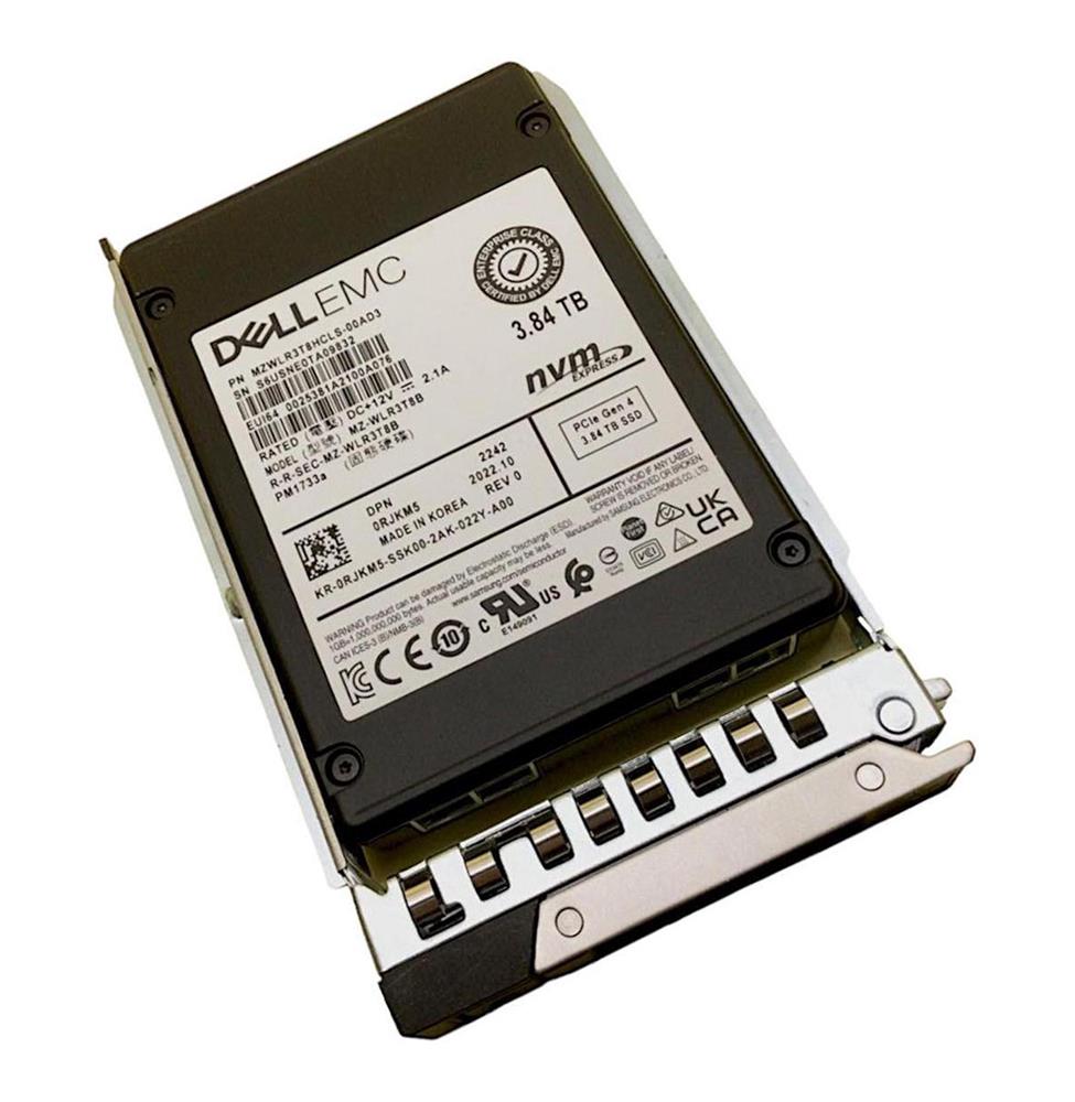 RJKM5 Dell 3.84TB PCI Express NVMe 4.0 Read Intensive 2.5-inch Solid State Drive (SSD)
