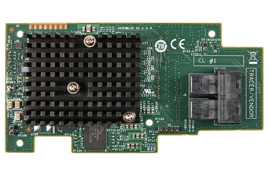 RMS3CC080 Intel 1GB Cache 8-Port SAS 12Gbps / SATA 6Gbps PCI Express 3.0 x8 Storage Connector RAID 0/1/5/6/10/50/60 Controller Card Module