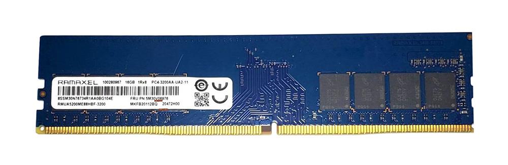 RMUA5200ME88HBF-3200 Ramaxel 16GB PC4-25600 DDR4-3200MHz non-ECC Unbuffered CL22 288-Pin DIMM 1.2V Single Rank Memory Module
