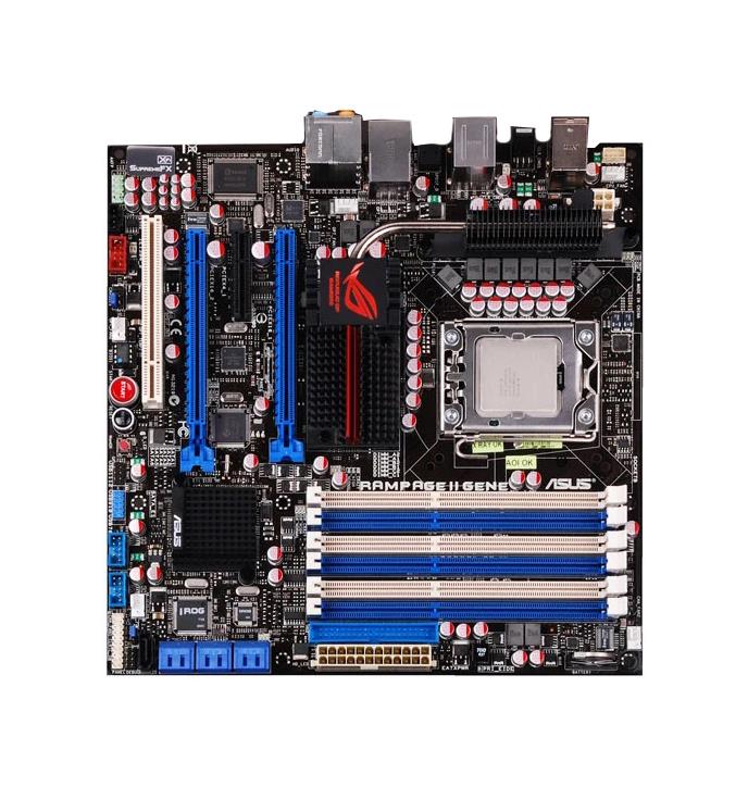 ROGRampageIIGene ASUS Socket LGA 1366 Intel X58 + ICH10R Chipset Core i7 Processors Support DDR3 6x DIMM 7x SATA 3.0Gb/s Micro-ATX Motherboard (Refurbished)