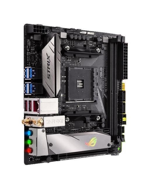 ROG STRIX B350-I GAMING ASUS Socket AM4 AMD B350 Chipset AMD Ryzen/ 7th Generation A-Series/ Athlon Processors Support DDR4 2x DIMM 4x SATA 6.0Gb/s Mini-ITX Motherboard (Refurbished)