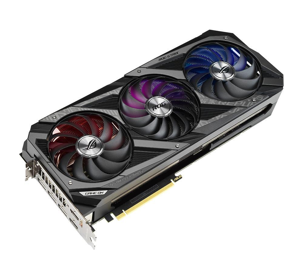 ROGSTRIXRTX3060TIO8G ASUS ROG Nvidia GeForce RTX 3060 TI 8GB GDDR6 256-Bit DisplayPort PCI-Express 4.0 Video Graphics Card