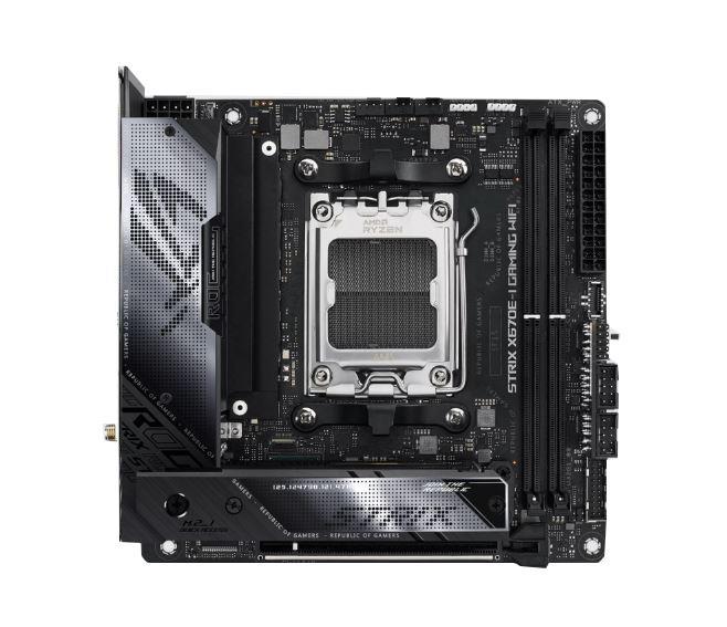ROG STRIX X670E-I GAMING WIFI ASUS Socket AM5 AMD X670E Chipset AMD Ryzen 7000 Processors Support DDR5 2x DIMM 2x SATA 6.0Gb/s Mini-ITX Motherboard (Refurbished)