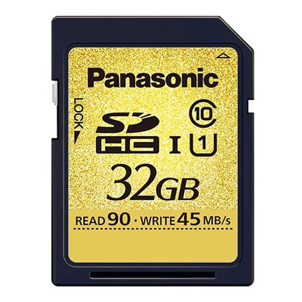 RP-SDUB32GAK Panasonic 32GB Class 10 SDHC UHS-I Flash Memory Card with Ultra-High Write Speed