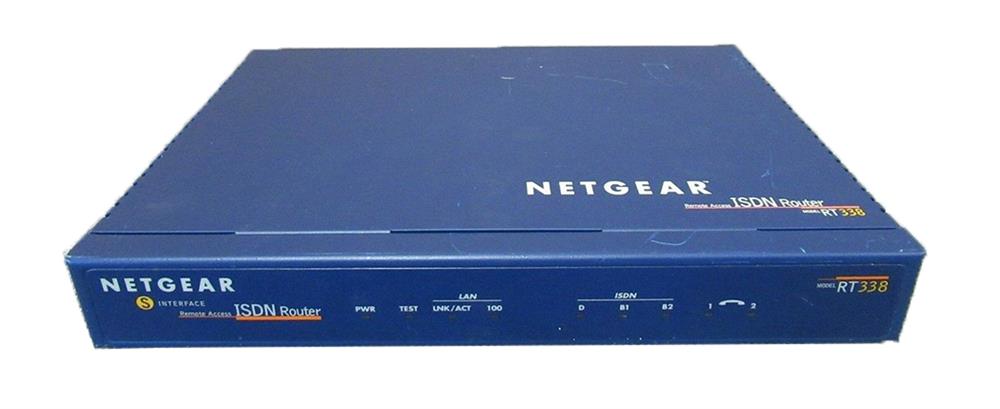 RT338NA Netgear RT338 ISDN Router 1 x 10/100Base-TX LAN, 2 x WAN, 1 x ISDN BRI WAN, 1 x Serial (Refurbished)