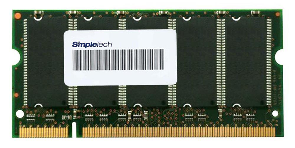 S128J3EG1QA1 SimpleTech 128MB PC2100 DDR-266MHz ECC Unbuffered CL2.5 200-Pin SoDimm Memory Module