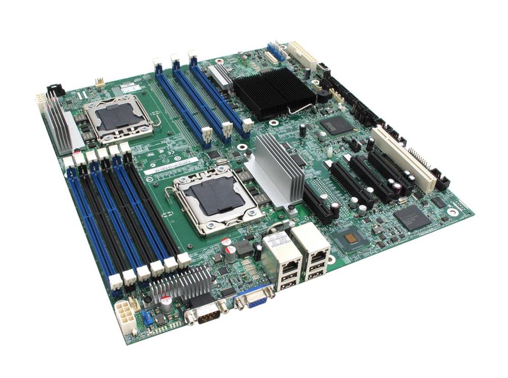 S5500HCV Intel Server Motherboard i5500 Chipset Socket B LGA1366 SSI EEB 2 x Processor Support (Refurbished)