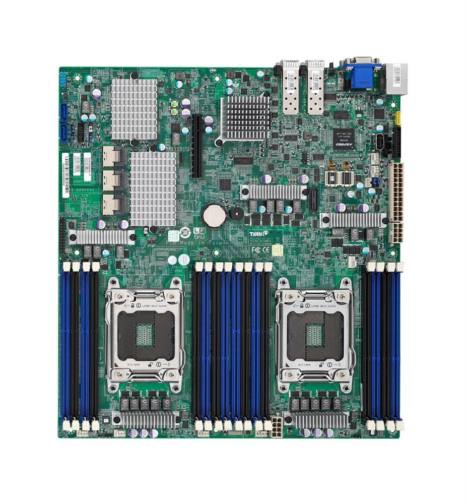 S7067 Tyan Socket LGA 2011 Intel C602 Chipset Intel Xeon E5-2600/E5-2600 v2 Series Processors Support 16 xDIMM 10xGbE With BCM57810S 6x SATA EATX Server Motherboard (Refurbished)