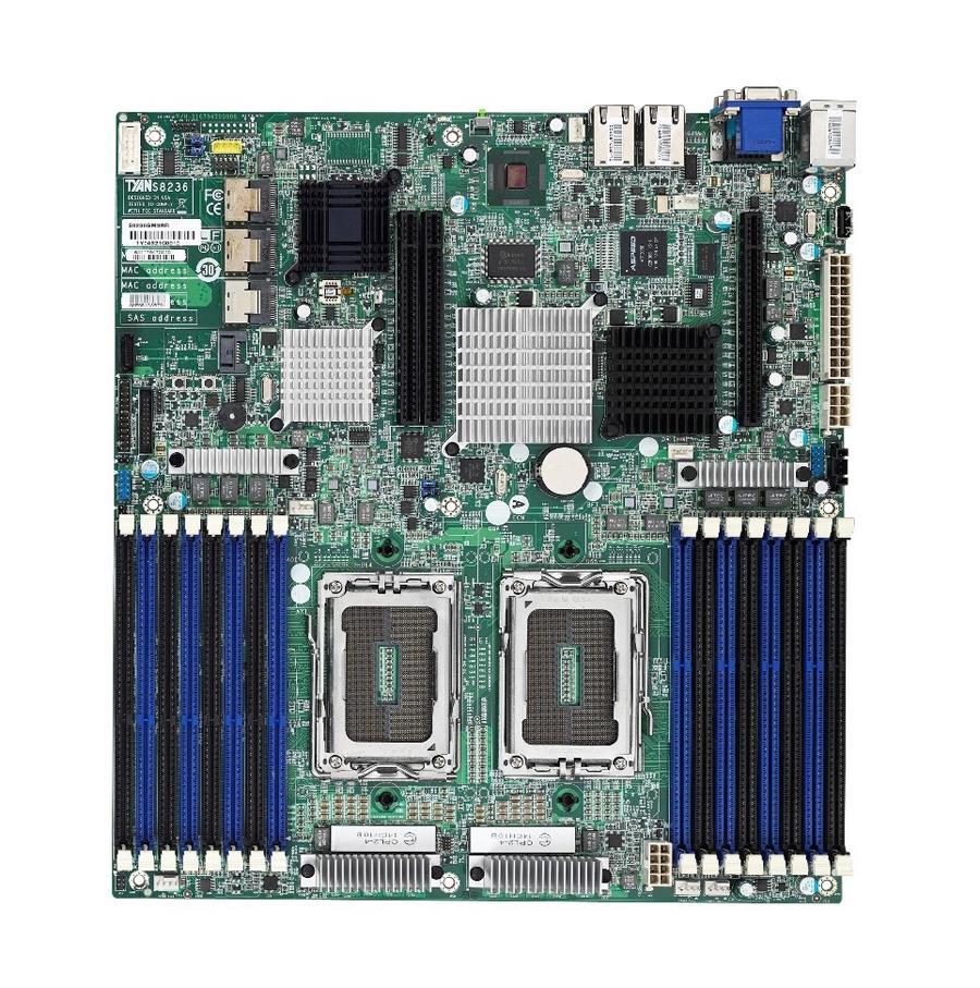 S8236WGM3NR Tyan S8236 Socket G34 AMD SR5690 + SP5100 Chipset AMD 45nm 8-Core/12-Core Opteron 6100 Series Processors Support DDR3 16x DIMM 3xGbE 2x SATA 1x Mini-SAS 3.0Gb/s EEB Server Motherboard (Refurbished)