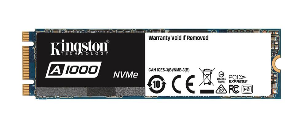 SA1000M8/240G Kingston A1000 Series 240GB TLC PCI Express 3.0 x2 NVMe M.2 2280 Internal Solid State Drive (SSD)