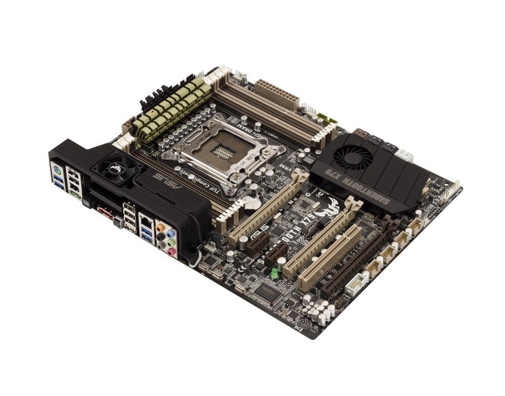 SABERTOOTH-X79 ASUS SABERTOOTH X79 Socket LGA 2011 Intel X79 Chipset 2nd Generation Core i7 Processors Support DDR3 8x DIMM 2x SATA 6.0Gb/s ATX Motherboard (Refurbished)