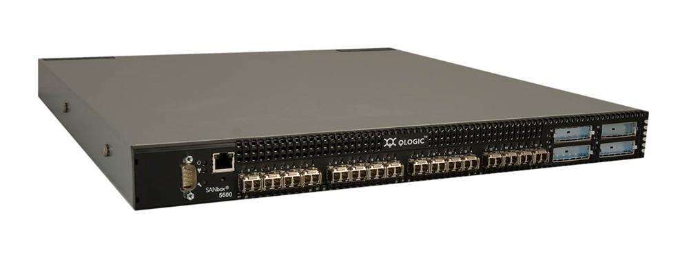SB5602Q-08A QLogic SANbox 5602Q 8-Ports SFP Ethernet Switch with Dual Hot-Swap Power Supply Modules (Refurbished)